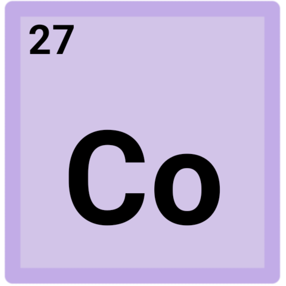 a pastel purple square with 'Co' in the middle and a '27' in the top left corner.